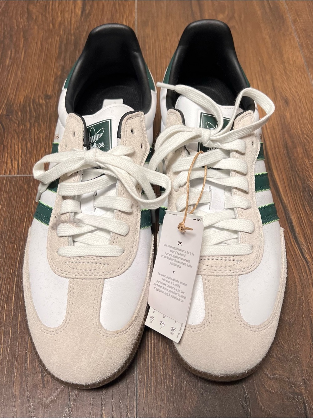 🆕 adidas Samba ADV Leather Sneakers in White, Green & Gum Men’s NWT SZ 9.5 - Picture 4 of 9